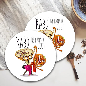Chillaao Rabdi Ne Bana Di Jodi Round Coaster ( Set Of 4 )