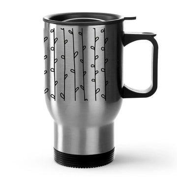 Vines Pattern Silver Tavel Mug470ml