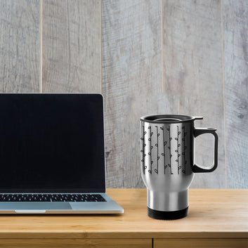 Vines Pattern Silver Tavel Mug470ml