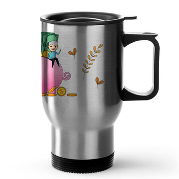 Retirement Savings Silver Tavel Mug 470ml