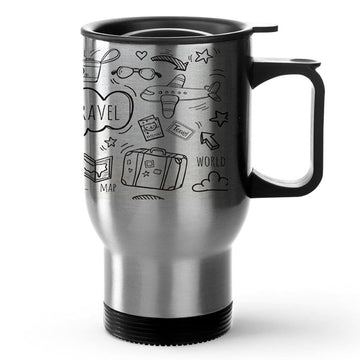 World Travel Silver Tavel Mug 470ml