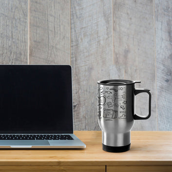 World Travel Silver Tavel Mug 470ml