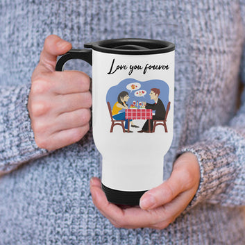 Love You Forever White Travel Mug 470ml