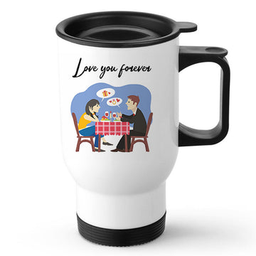 Love You Forever White Travel Mug 470ml