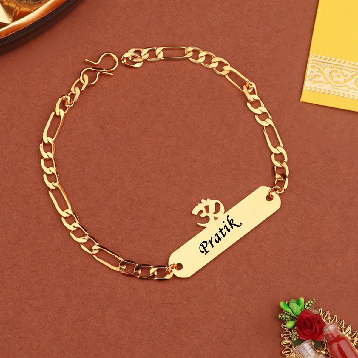 Chillaao Personalized Metal Divine Om Rakhi