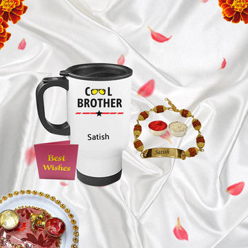 Chillaao Personalised Travel Mug  & Rakhi Hamper 08