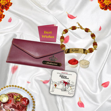 Chillaao Personalised Ladies Wallet & Rakhi Hamper 09