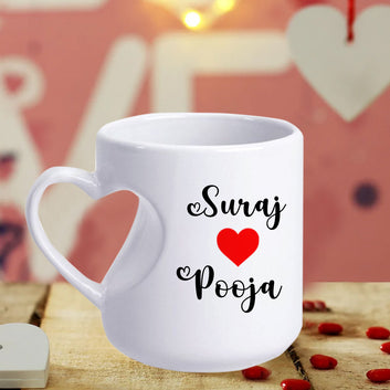 Chillaao Personalized You And Me Heart Cut Mug