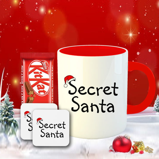 Chillaao Secret Santa  Coffee Mug With Coaster