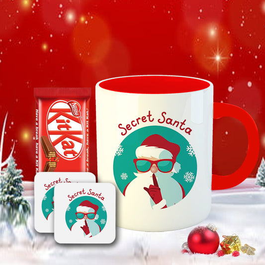 Chillaao Secret Santa  Coffee Mug With Coaster