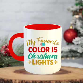 Chillaao Christmas light Coffee Mug With Coaster