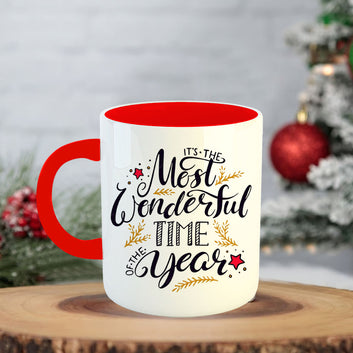 Chillaao Most wonderful time year Coffee Mug With Coaster