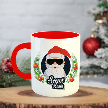 Chillaao Secret Santa  Coffee Mug With Coaster