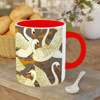 Chillaao rajhans in lake  red Mug