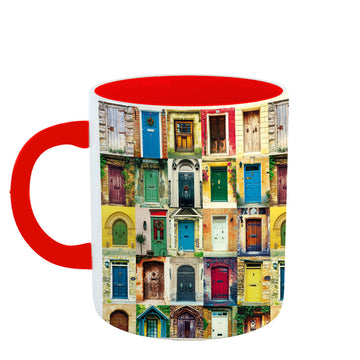 Chillaao colourful Darvaja  red Mug