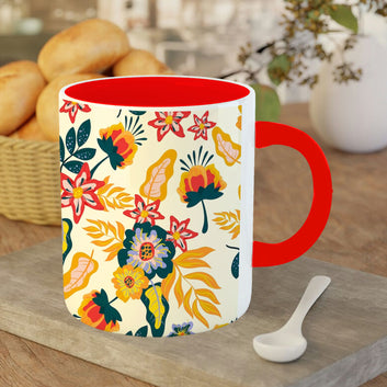 Chillaao Handpainted chitra red Mug