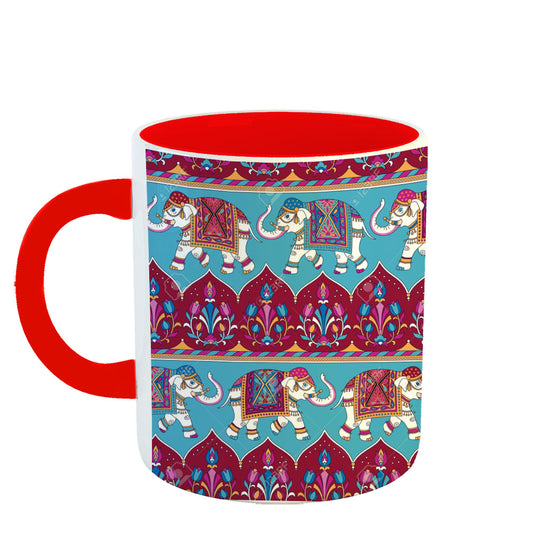 Chillaao Hathi printed design  red Mug