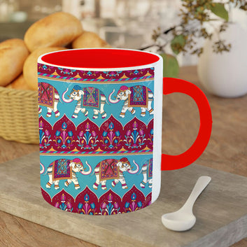 Chillaao Hathi printed design  red Mug