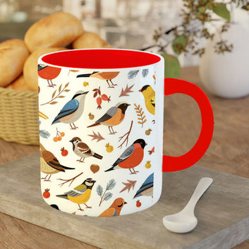 Chillaao panchi pattern red Mug