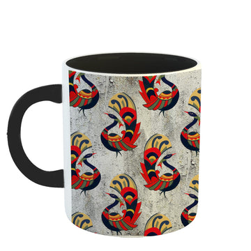 Chillaao Chillaao Mor pattern 3 Tone Black Mug