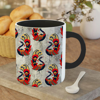 Chillaao Chillaao Mor pattern 3 Tone Black Mug