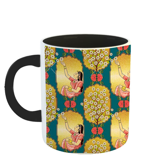 Chillaao sundar Maharani in rajmahal 3 Tone  black Mug