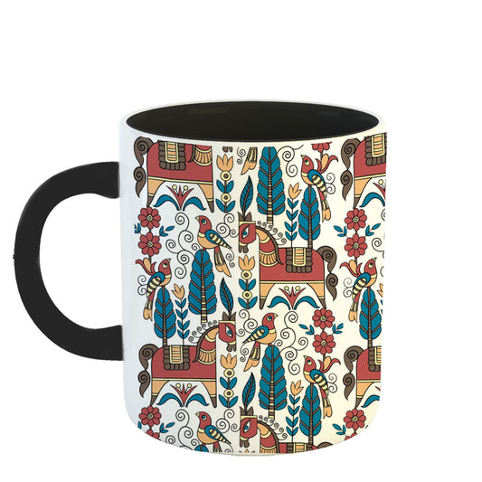 Chillaao kalakari 3 Tone black Mug