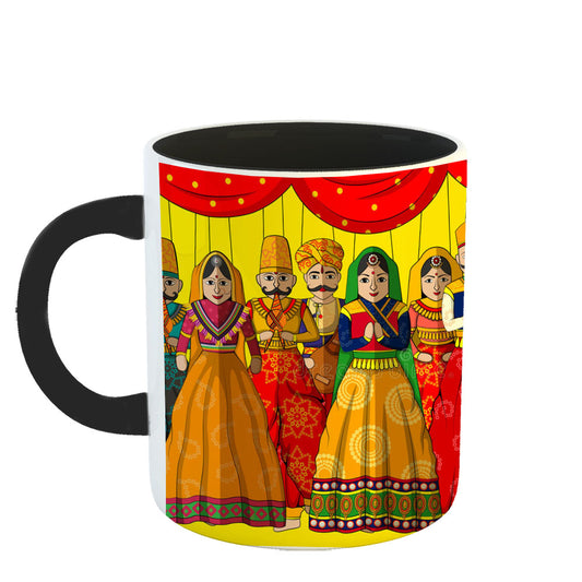 Chillaao dancing kathputli  3 Tone black Mug