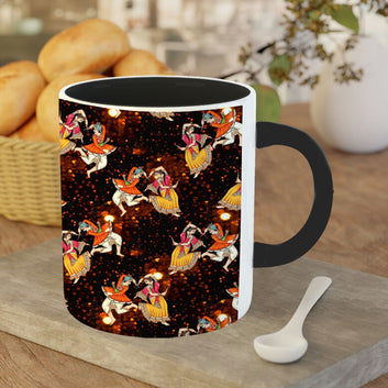 Chillaao Garba dance 3 Tone black Mug