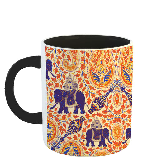 Chillaao Hathi doodle art 3 Tone black Mug