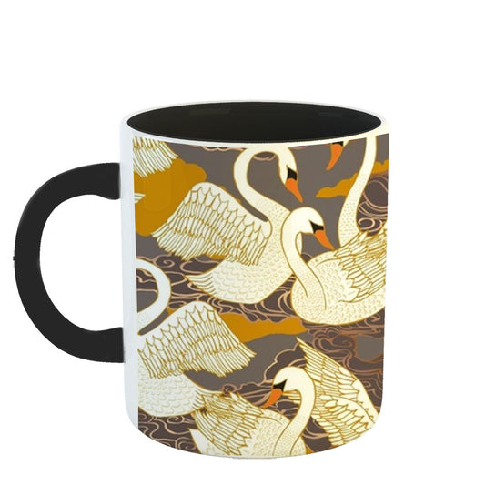 Chillaao rajhans in lake 3 tone black Mug