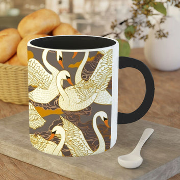 Chillaao rajhans in lake 3 tone black Mug