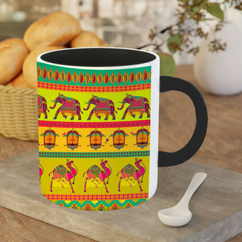 Chillaao Hathi Camel Doole 3 Tone  black Mug