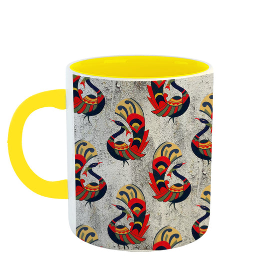 Chillaao Chillaao Mor pattern Yellow Mug