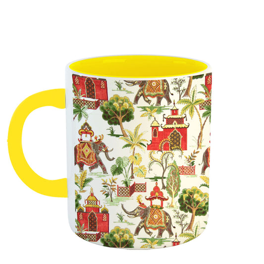 Chillaao Nagar pattern  Yellow Mug