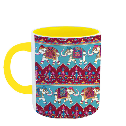 Chillaao Hathi printed design  Yellow Mug