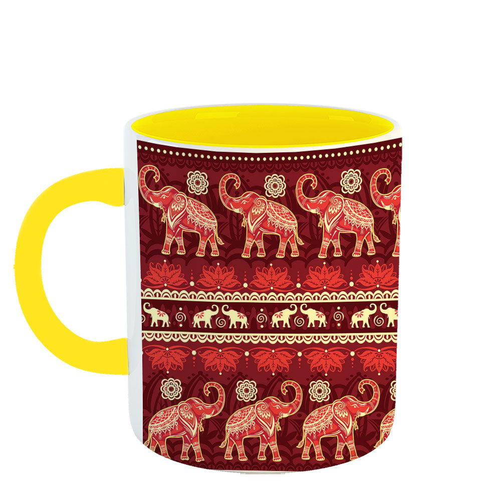 Chillaao gaj royal  fabrication  Yellow Mug