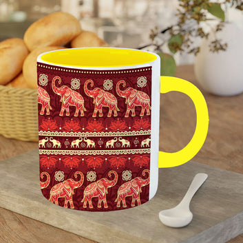 Chillaao gaj royal  fabrication  Yellow Mug