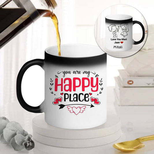 Chillaao Personalized you are my happy place Magic Mug