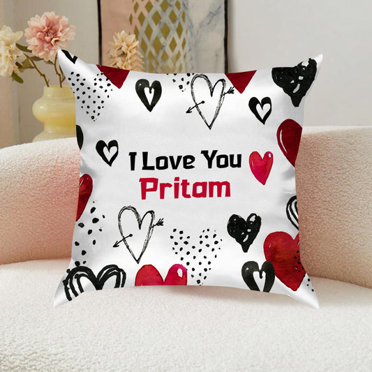 Chillaao Personalized  I love You Stain Pillow