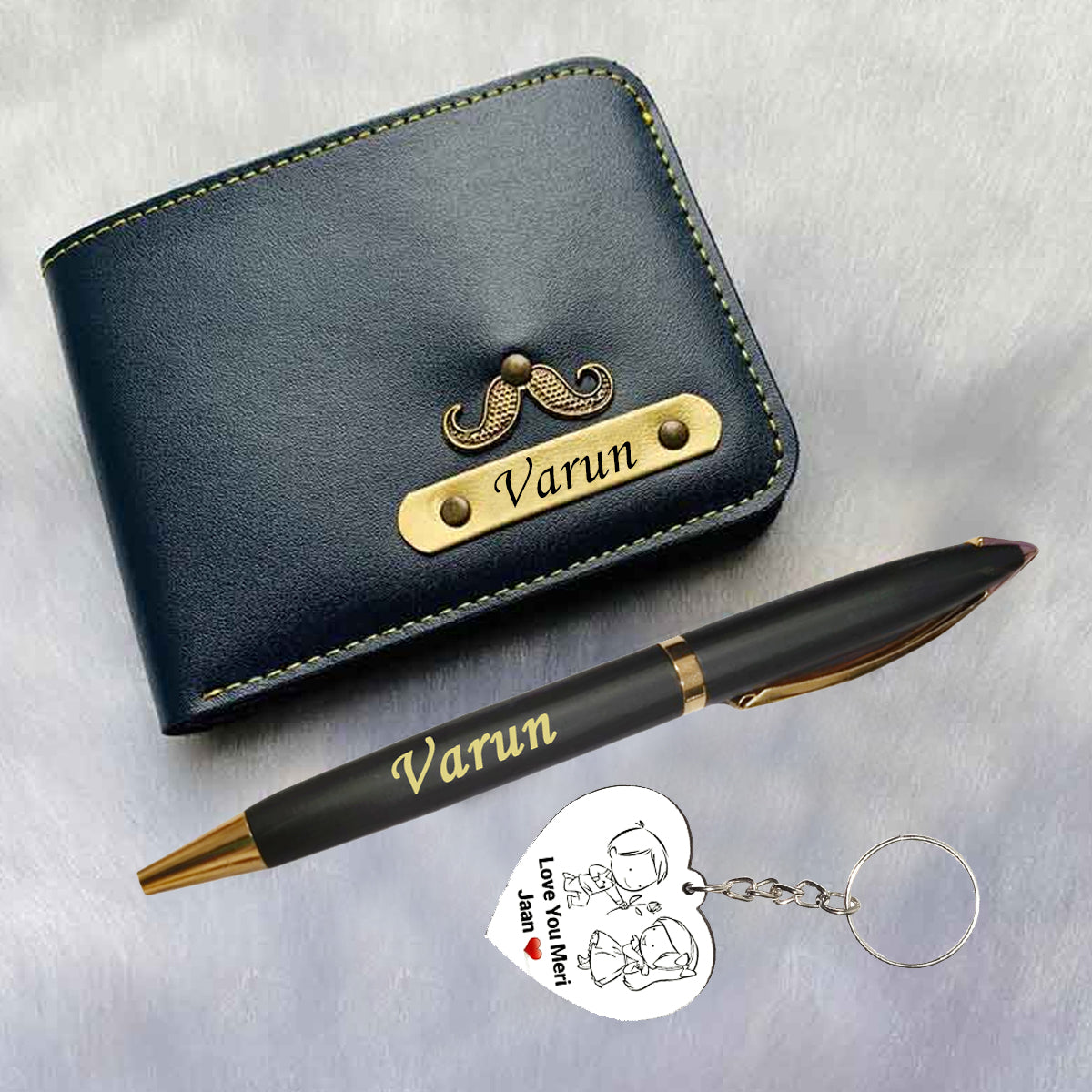 Chillaao Personalized Wallet Pen & Heart Keychain