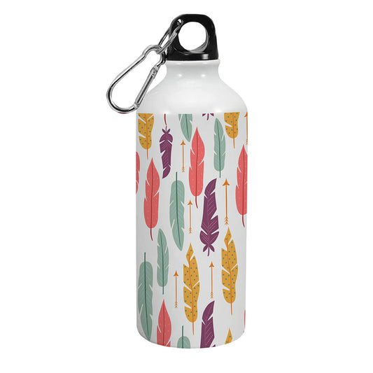 Colourful Feathers Single Walled Water Bottle 600ml