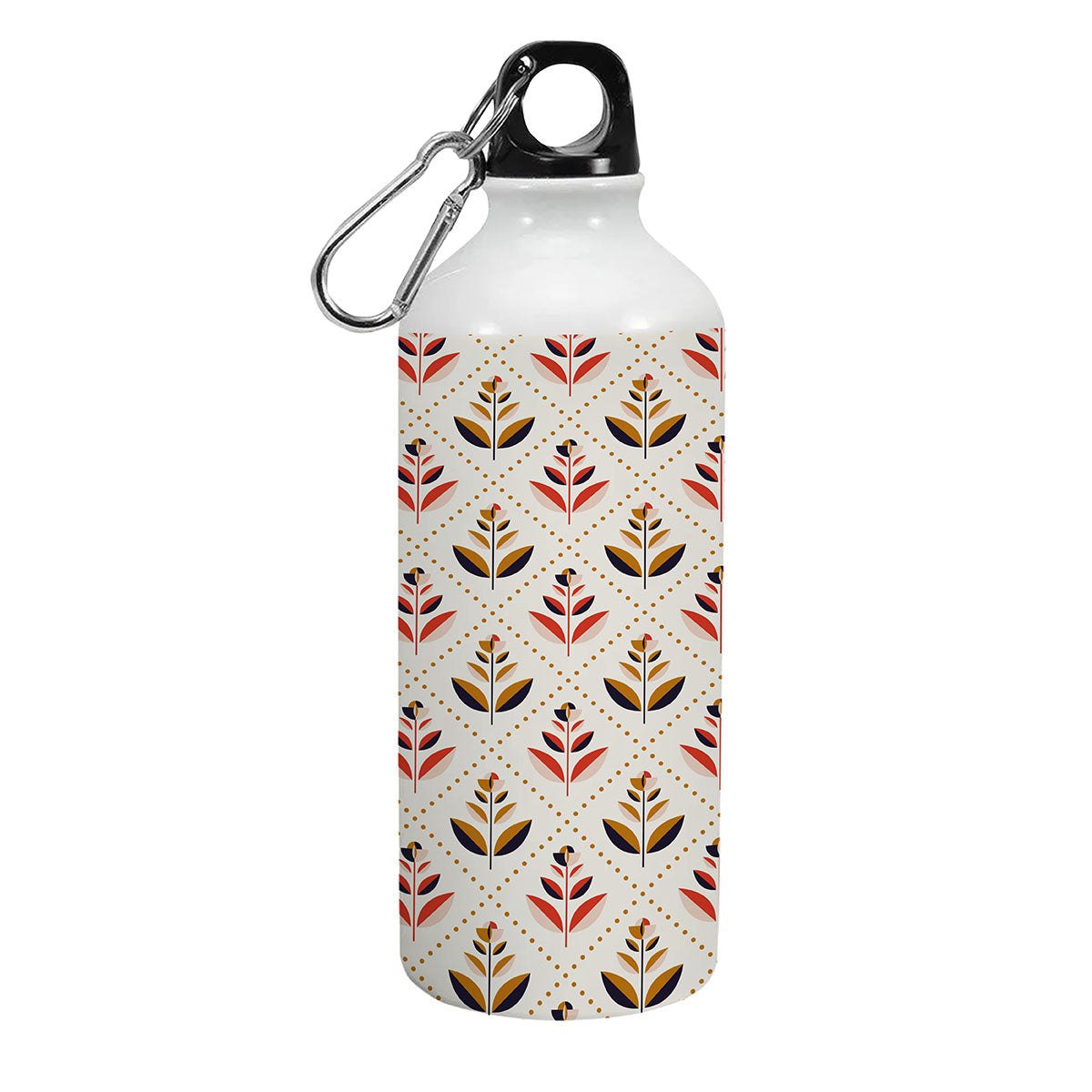 Flower Pattern Single Walled Water Bottle 600ml