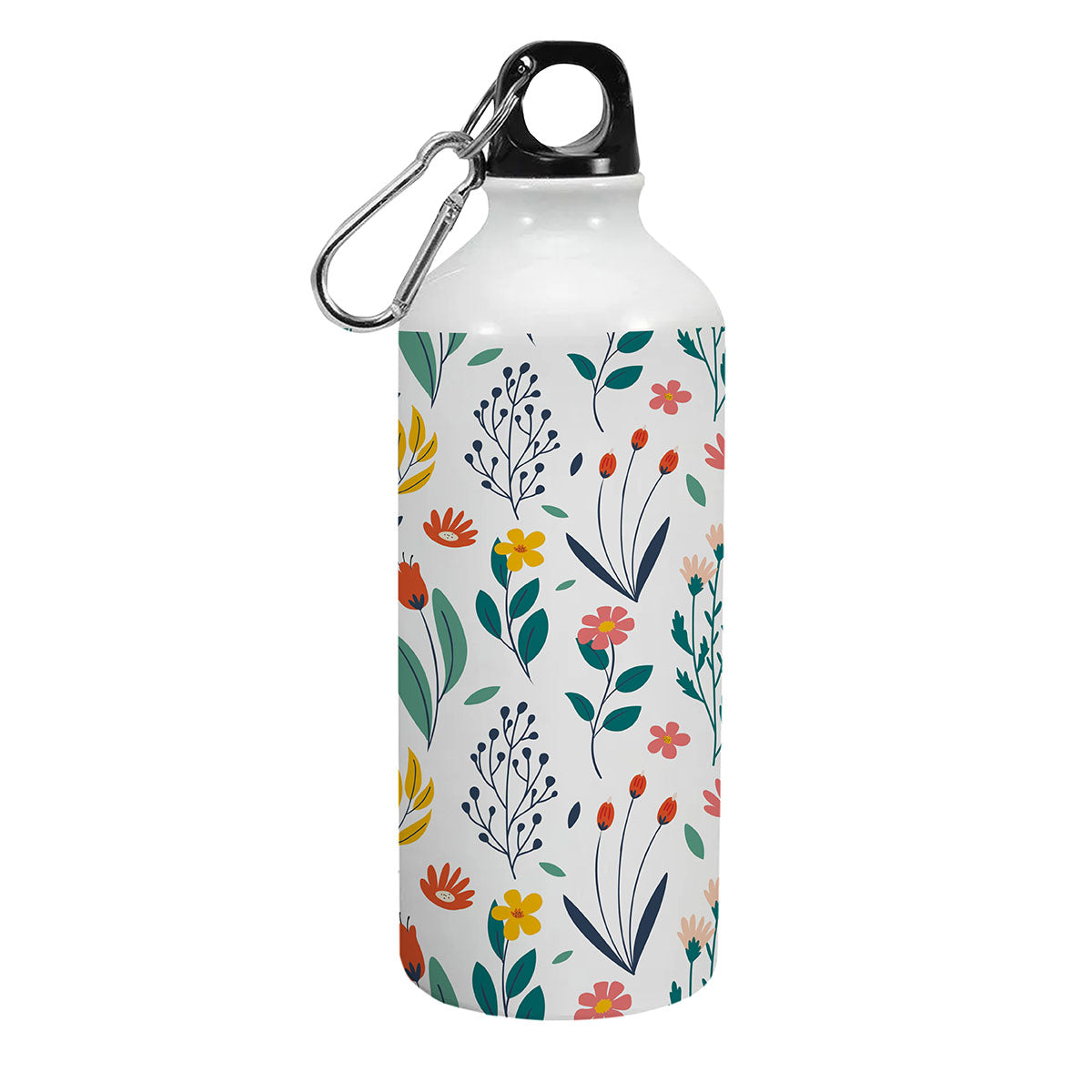 FloralPattern SingleWalled WaterBottle 600ml