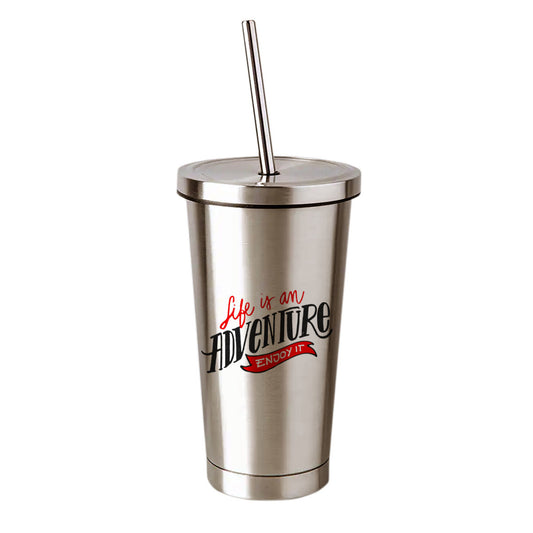 Chillaao -  Life Is An Adventure Enjoy It  Steel Tumbler