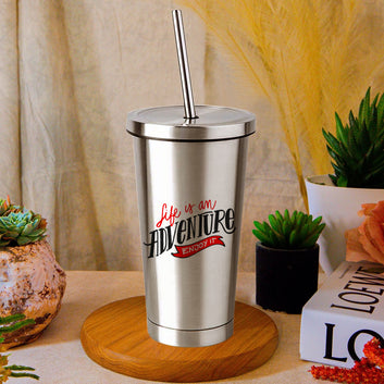 Chillaao -  Life Is An Adventure Enjoy It  Steel Tumbler