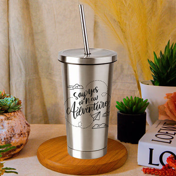 Chillaao - Say Yes To New Adventure  Steel Tumbler