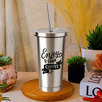 Chillaao -  Enjoy Your Coffee  Steel Tumbler