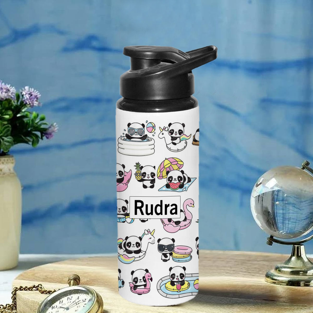 Chillaao Personalized BB8 _ Cute Panda Pool Party Sipper Bottle
