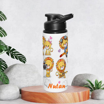 Chillaao Personalized BB8 _ Set of Cute Cartoon Lions  Sipper Bottle